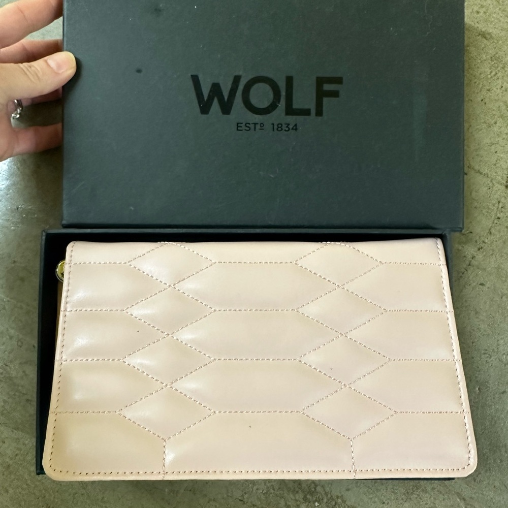 Wolf pink clutch purse/wallet